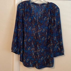 NYDJ multicolor blouse with 3/4 length sleeves Size L